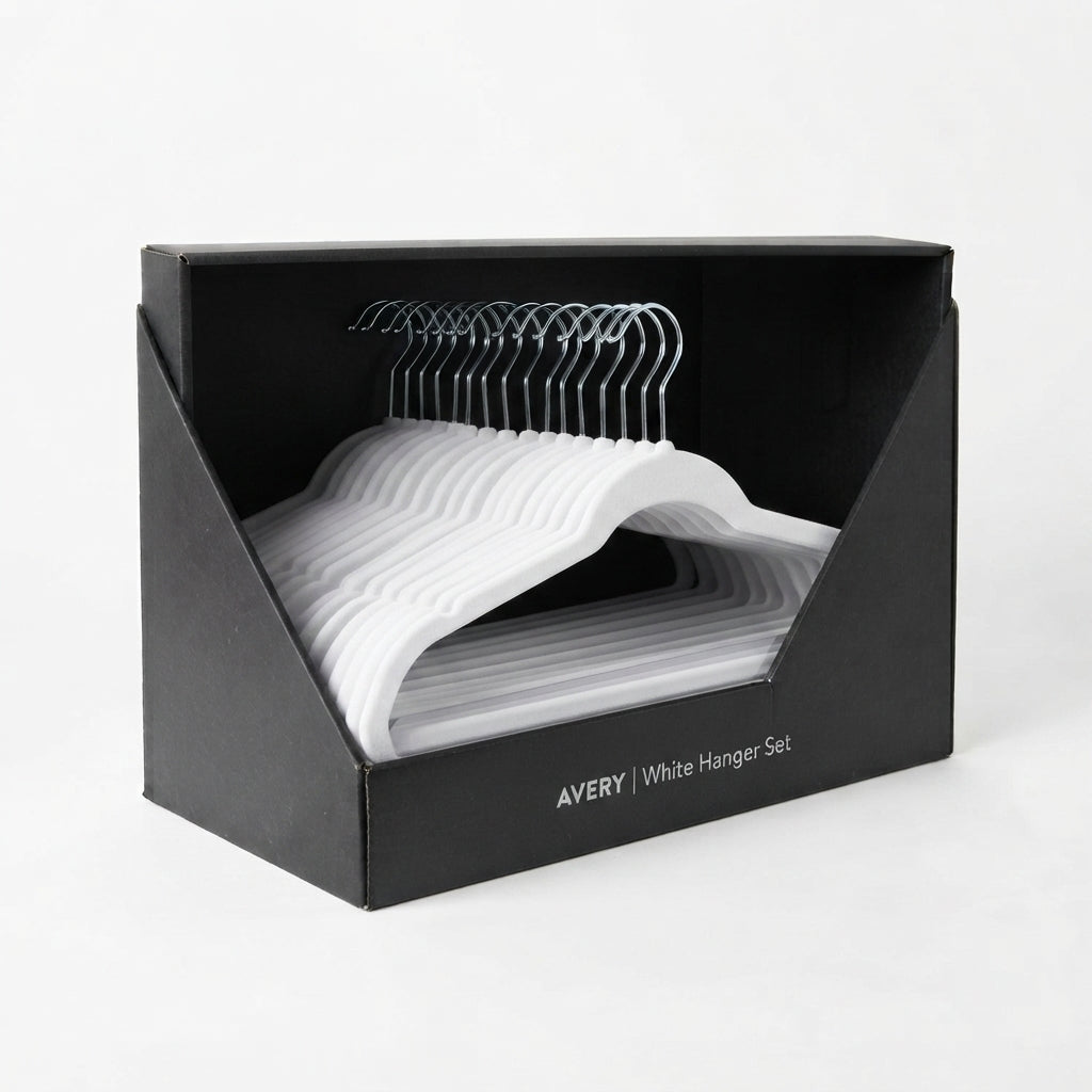 Avery | White Hanger Set